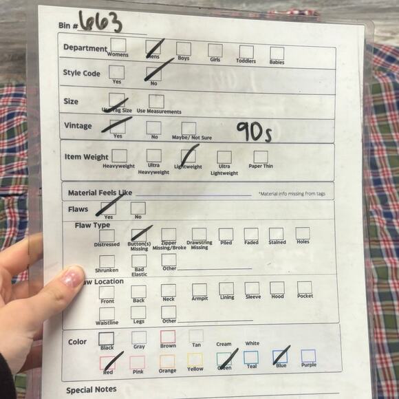 Vintage 90s J Crew Red Mens L Tartan Plaid Button Up Shirt Cotton Long Sleeve‎ - Picture 8 of 8